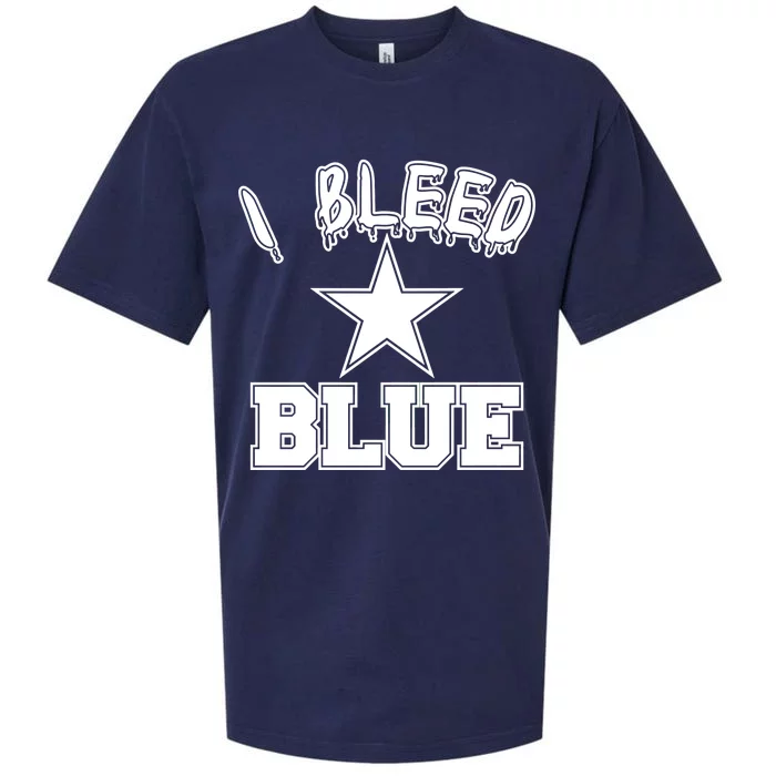 I Bleed Blue Dallas, Texas Fan Pride Sueded Cloud Jersey T-Shirt