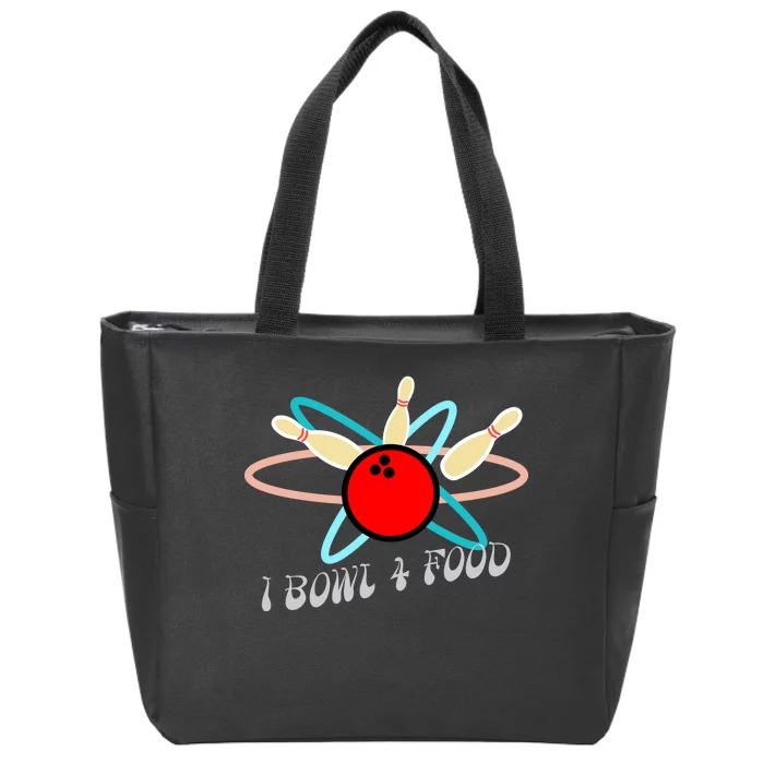 I Bowl For Food Zip Tote Bag