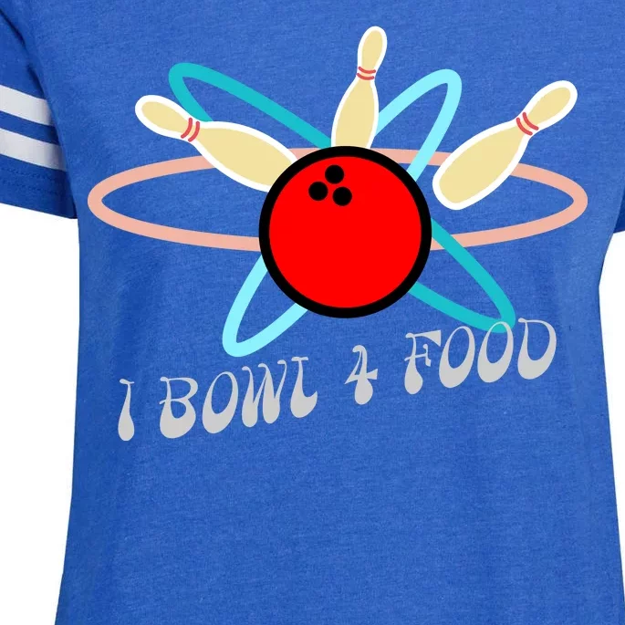 I Bowl For Food Enza Ladies Jersey Football T-Shirt