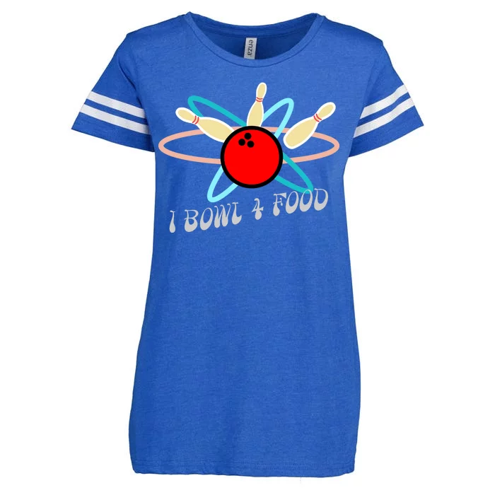 I Bowl For Food Enza Ladies Jersey Football T-Shirt