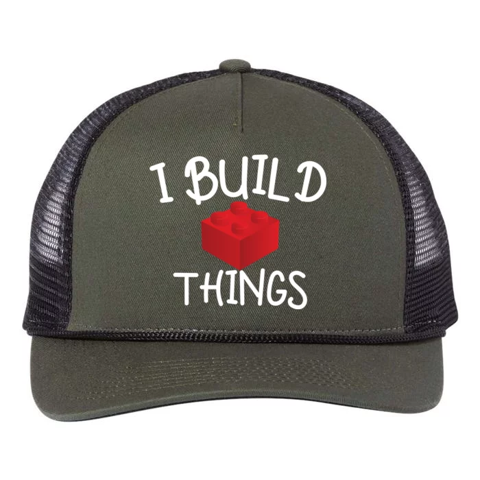 I Build Things Building Blocks Retro Rope Trucker Hat Cap