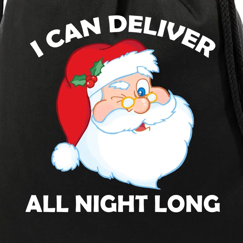 I Can Deliver All Night Long X-Mas Bad Santa Drawstring Bag