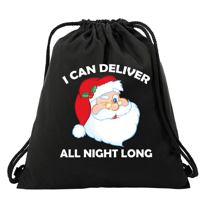 I Can Deliver All Night Long X-Mas Bad Santa Drawstring Bag