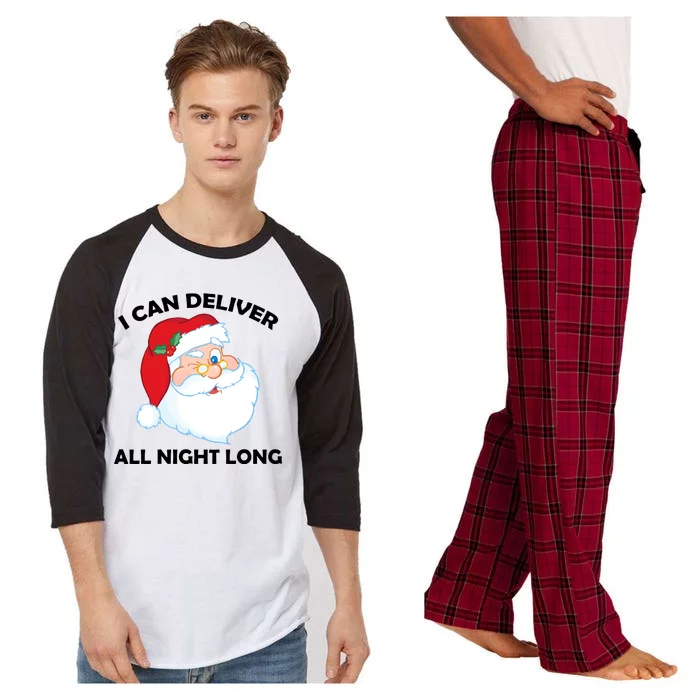 I Can Deliver All Night Long X-Mas Bad Santa Raglan Sleeve Pajama Set