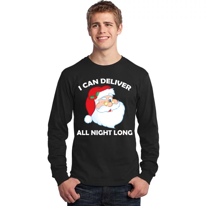 I Can Deliver All Night Long X-Mas Bad Santa Tall Long Sleeve T-Shirt