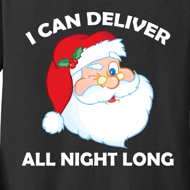 I Can Deliver All Night Long X-Mas Bad Santa Kids Long Sleeve Shirt