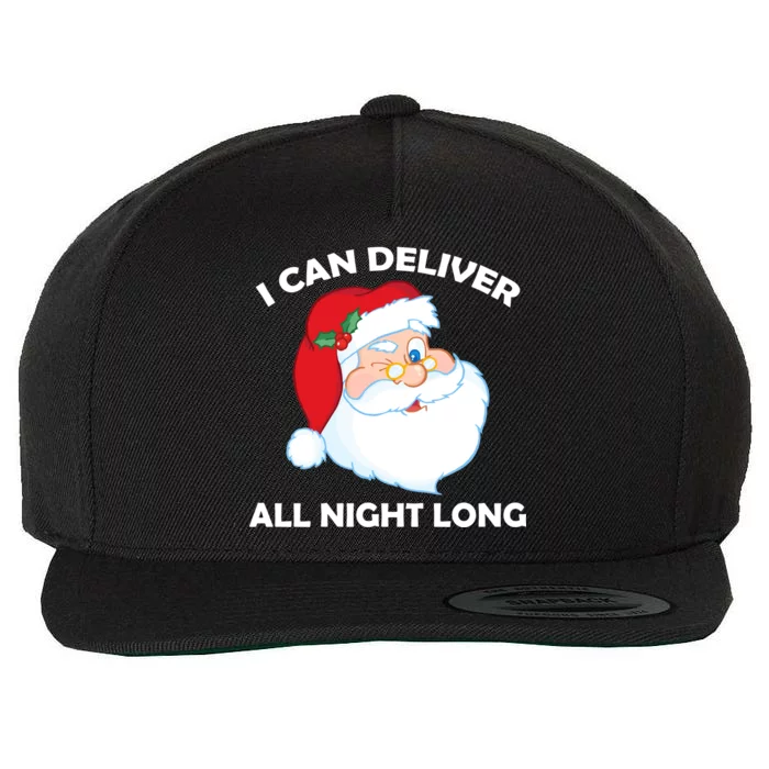 I Can Deliver All Night Long X-Mas Bad Santa Wool Snapback Cap