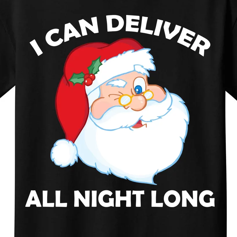 I Can Deliver All Night Long X-Mas Bad Santa Kids T-Shirt