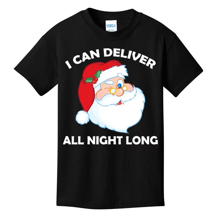 I Can Deliver All Night Long X-Mas Bad Santa Kids T-Shirt