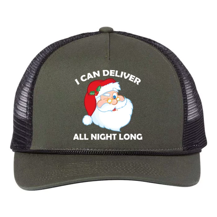 I Can Deliver All Night Long X-Mas Bad Santa Retro Rope Trucker Hat Cap