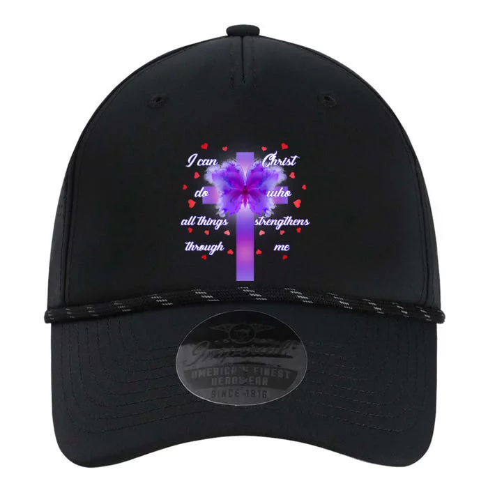 I Can Do All Things Through Christ Butterfly Cross Performance The Dyno Cap