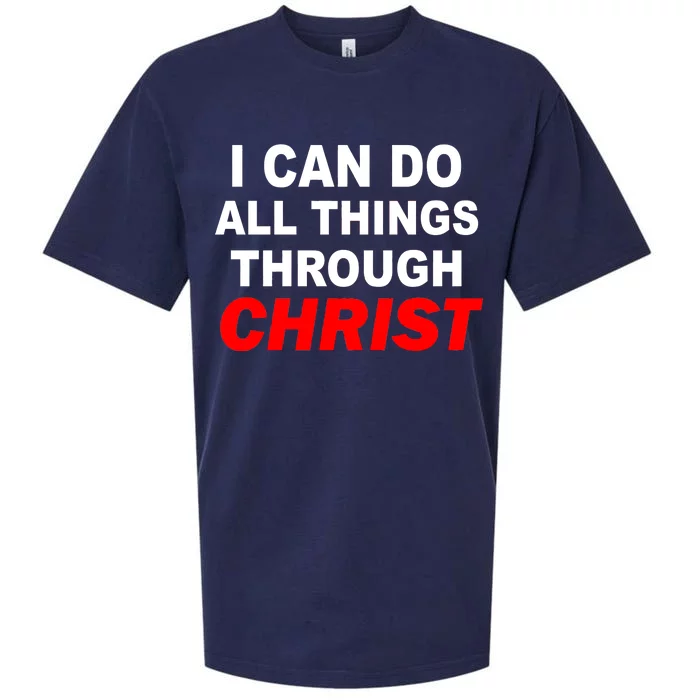 I Can Do All Things Through Christ Our Lord Sueded Cloud Jersey T-Shirt