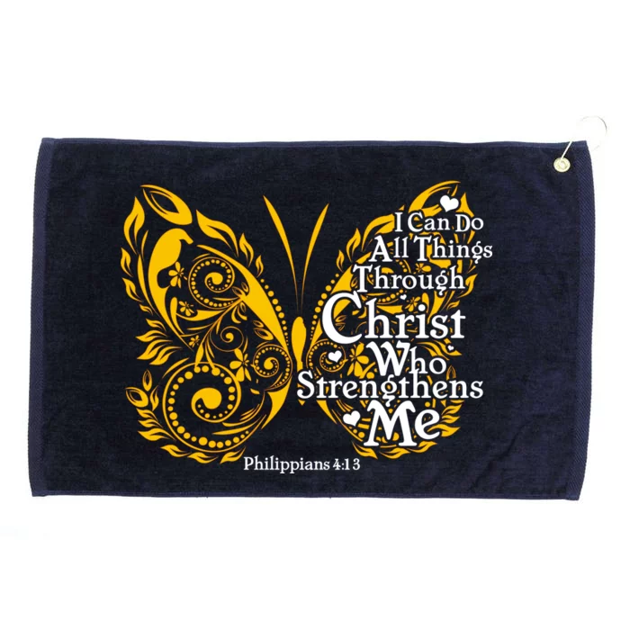 I Can Do All Things Through Christ Philippians 4:13 Grommeted Golf Towel