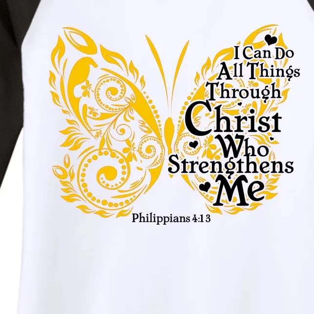 I Can Do All Things Through Christ Philippians 4:13 Women's Tri-Blend 3/4-Sleeve Raglan Shirt