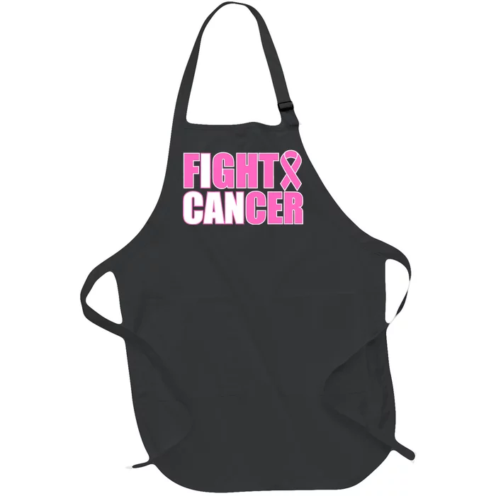 I Can Fight Cancer Breast Cancer Awareness Full-Length Apron With Pocket