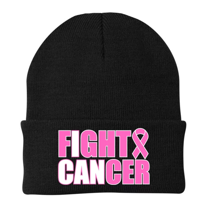 I Can Fight Cancer Breast Cancer Awareness Knit Cap Winter Beanie