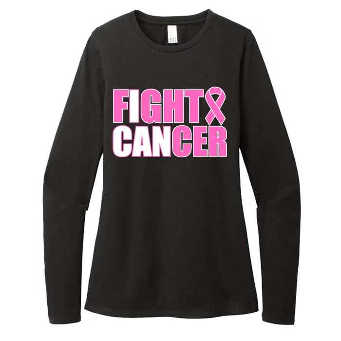 I Can Fight Cancer Breast Cancer Awareness Womens CVC Long Sleeve Shirt