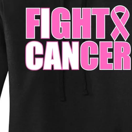 I Can Fight Cancer Breast Cancer Awareness Women's Pullover Hoodie