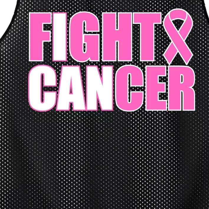 I Can Fight Cancer Breast Cancer Awareness Mesh Reversible Basketball Jersey Tank