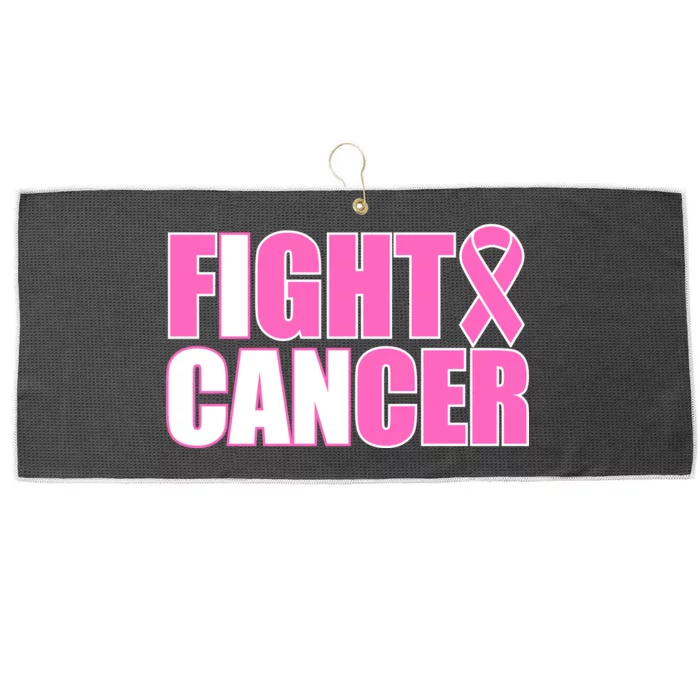 I Can Fight Cancer Breast Cancer Awareness Large Microfiber Waffle Golf Towel