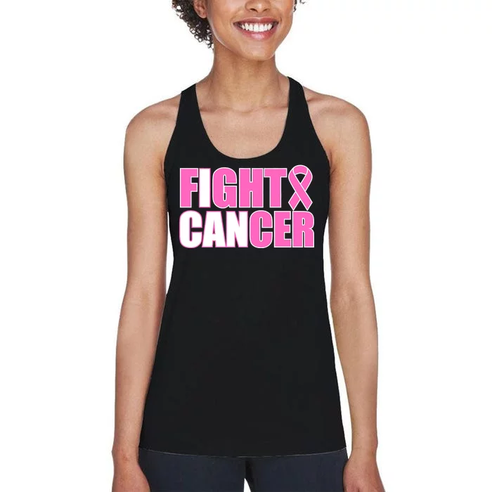 I Can Fight Cancer Breast Cancer Awareness Women's Racerback Tank