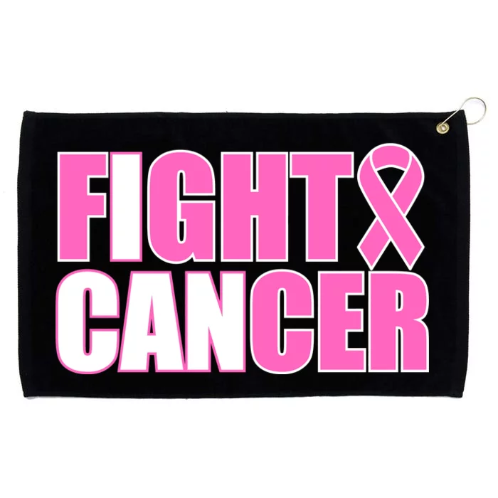 I Can Fight Cancer Breast Cancer Awareness Grommeted Golf Towel