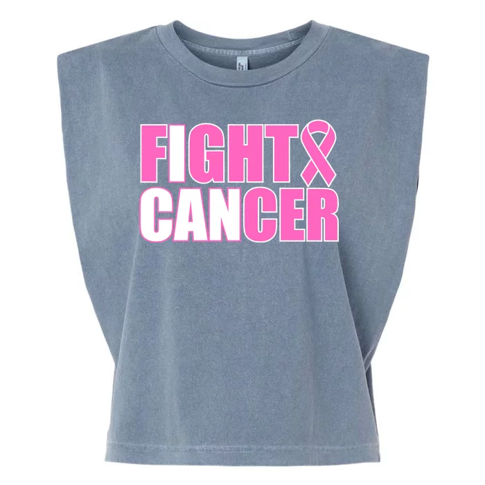 I Can Fight Cancer Breast Cancer Awareness Garment-Dyed Women's Muscle Tee