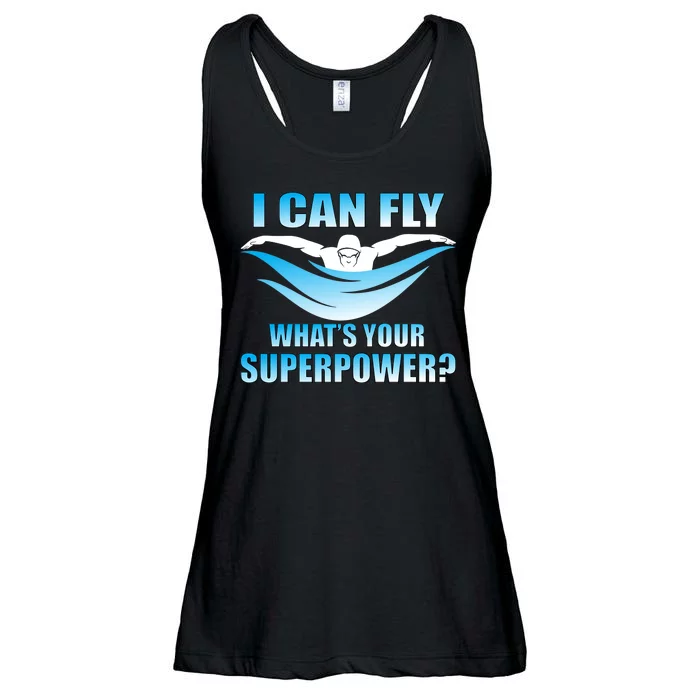 I Can Fly What's Your Superpower Swimming Ladies Essential Flowy Tank