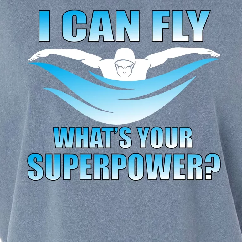 I Can Fly What's Your Superpower Swimming Garment-Dyed Women's Muscle Tee