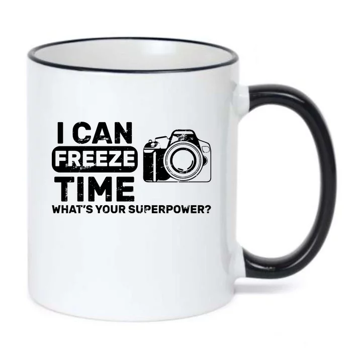 I Can Freeze Time What's Your Superpower? Black Color Changing Mug