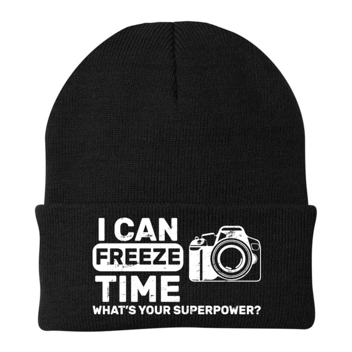 I Can Freeze Time What's Your Superpower? Knit Cap Winter Beanie