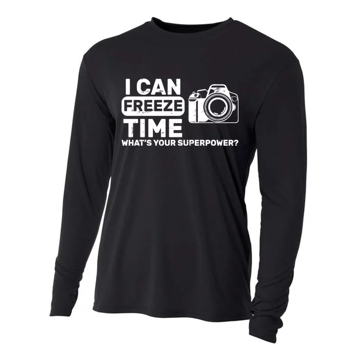 I Can Freeze Time What's Your Superpower? Cooling Performance Long Sleeve Crew