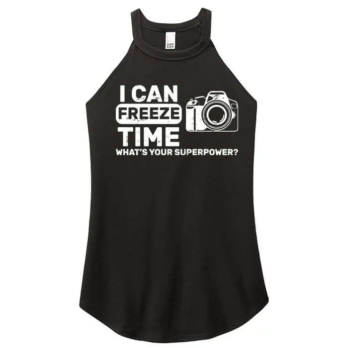 I Can Freeze Time What's Your Superpower? Women’s Perfect Tri Rocker Tank