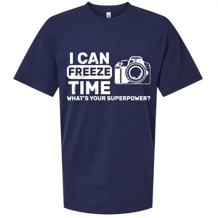 I Can Freeze Time What's Your Superpower? Sueded Cloud Jersey T-Shirt