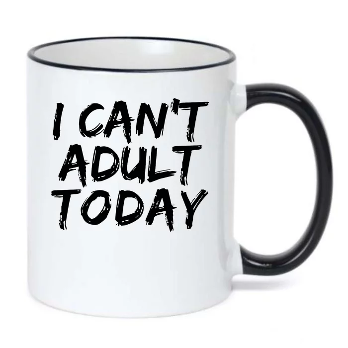 I Can't Adult Today Black Color Changing Mug