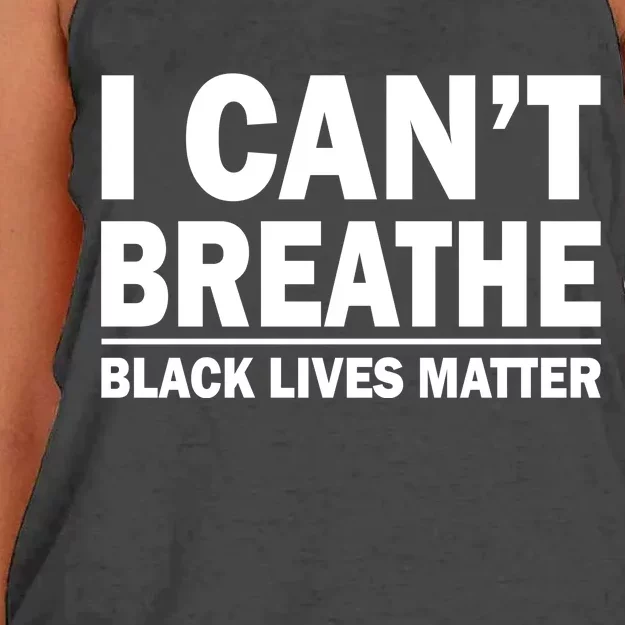 I Can't Breathe Black Lives Matter Women's Knotted Racerback Tank