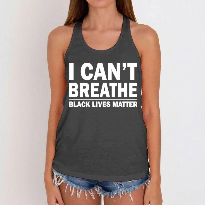 I Can't Breathe Black Lives Matter Women's Knotted Racerback Tank