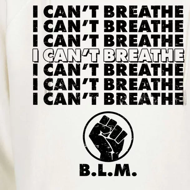 I Can't Breathe Black Lives Matter BLM Fist Womens Funnel Neck Pullover Hood