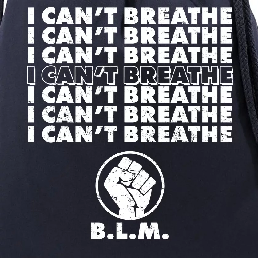 I Can't Breathe Black Lives Matter BLM Fist Drawstring Bag