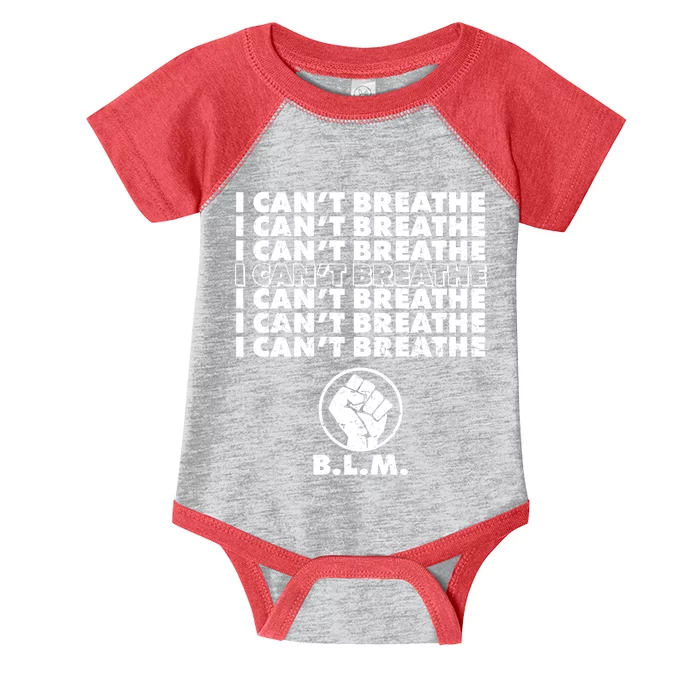 I Can't Breathe Black Lives Matter BLM Fist Infant Baby Jersey Bodysuit