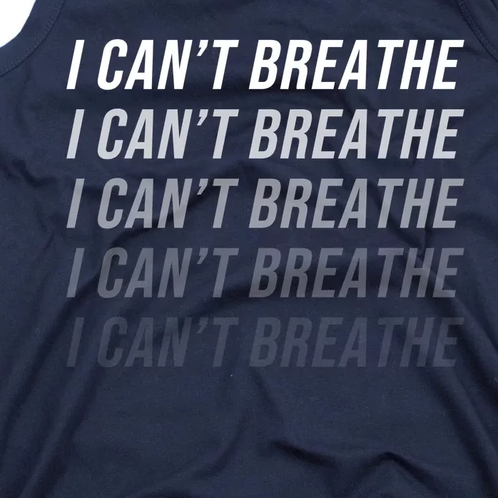 I Can't Breathe Fading Word Print Tank Top