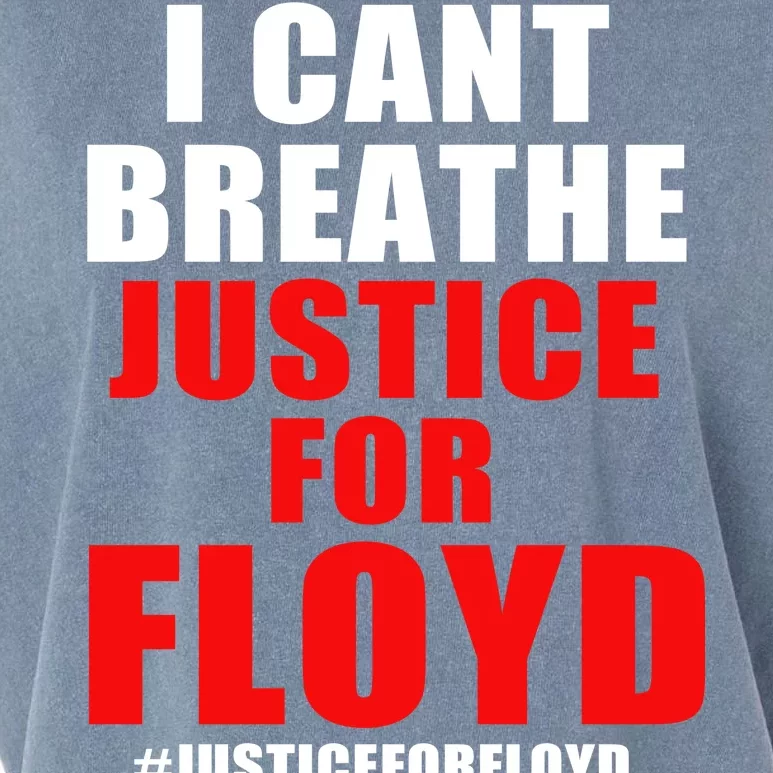 I Can't Breathe Justice For Floyd Garment-Dyed Women's Muscle Tee