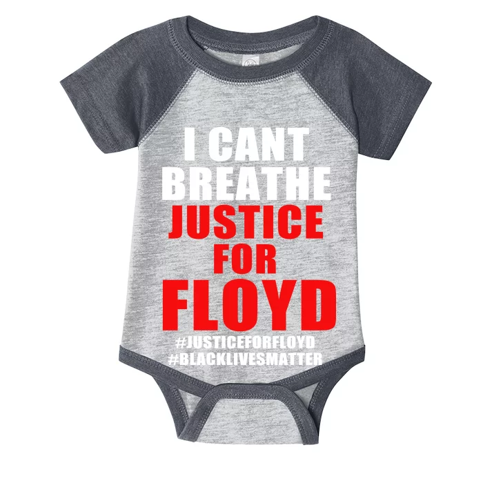 I Can't Breathe Justice For Floyd Infant Baby Jersey Bodysuit