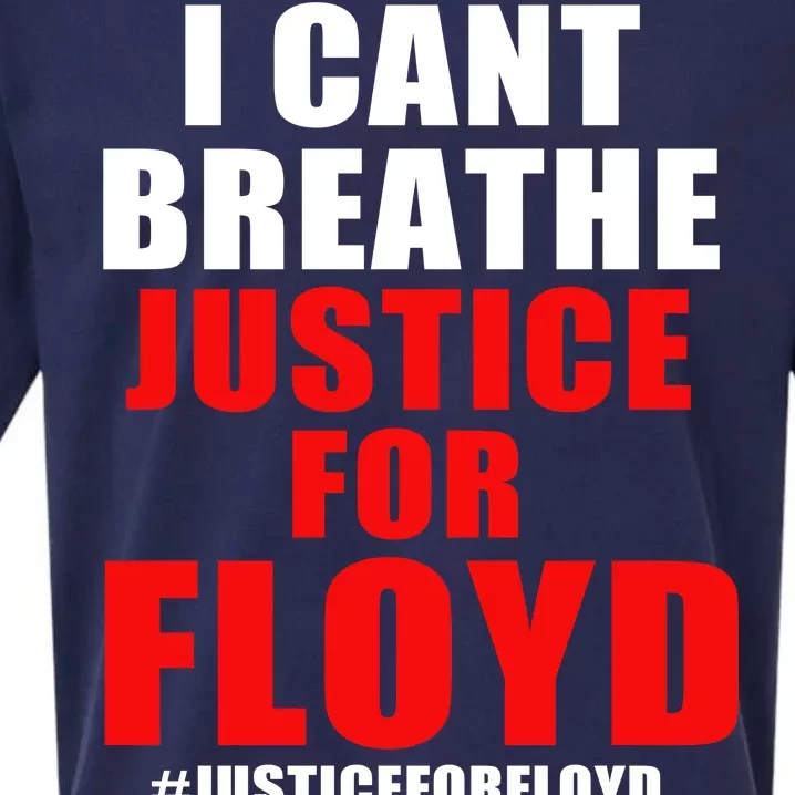 I Can't Breathe Justice For Floyd Sueded Cloud Jersey T-Shirt