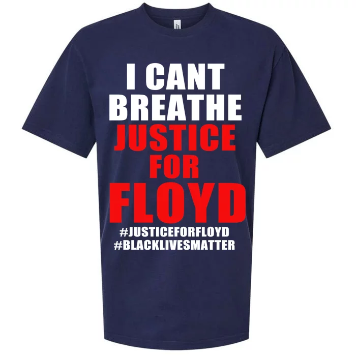 I Can't Breathe Justice For Floyd Sueded Cloud Jersey T-Shirt