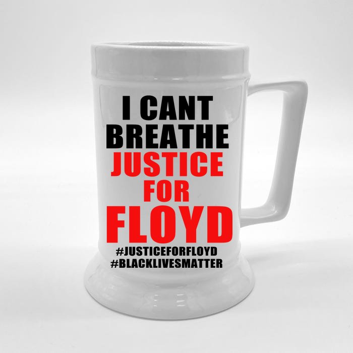 I Can't Breathe Justice For Floyd Front & Back Beer Stein