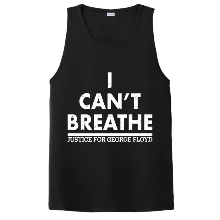 I Can't Breathe Justice For George Floyd Support BLM Performance Tank