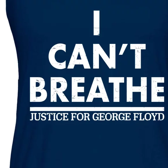 I Can't Breathe Justice For George Floyd Support BLM Ladies Essential Flowy Tank