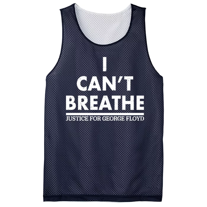 I Can't Breathe Justice For George Floyd Support BLM Mesh Reversible Basketball Jersey Tank