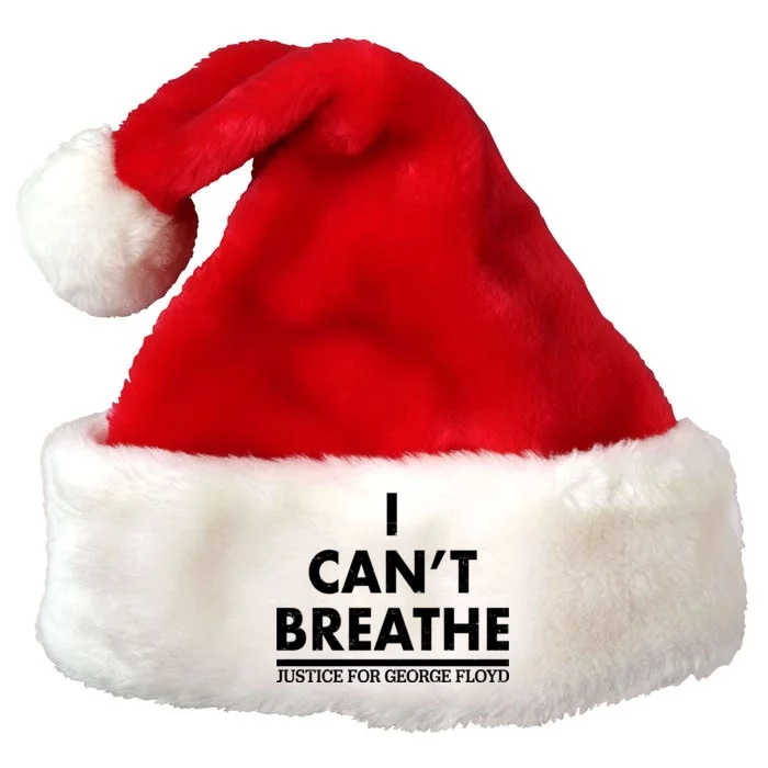 I Can't Breathe Justice For George Floyd Support BLM Premium Christmas Santa Hat